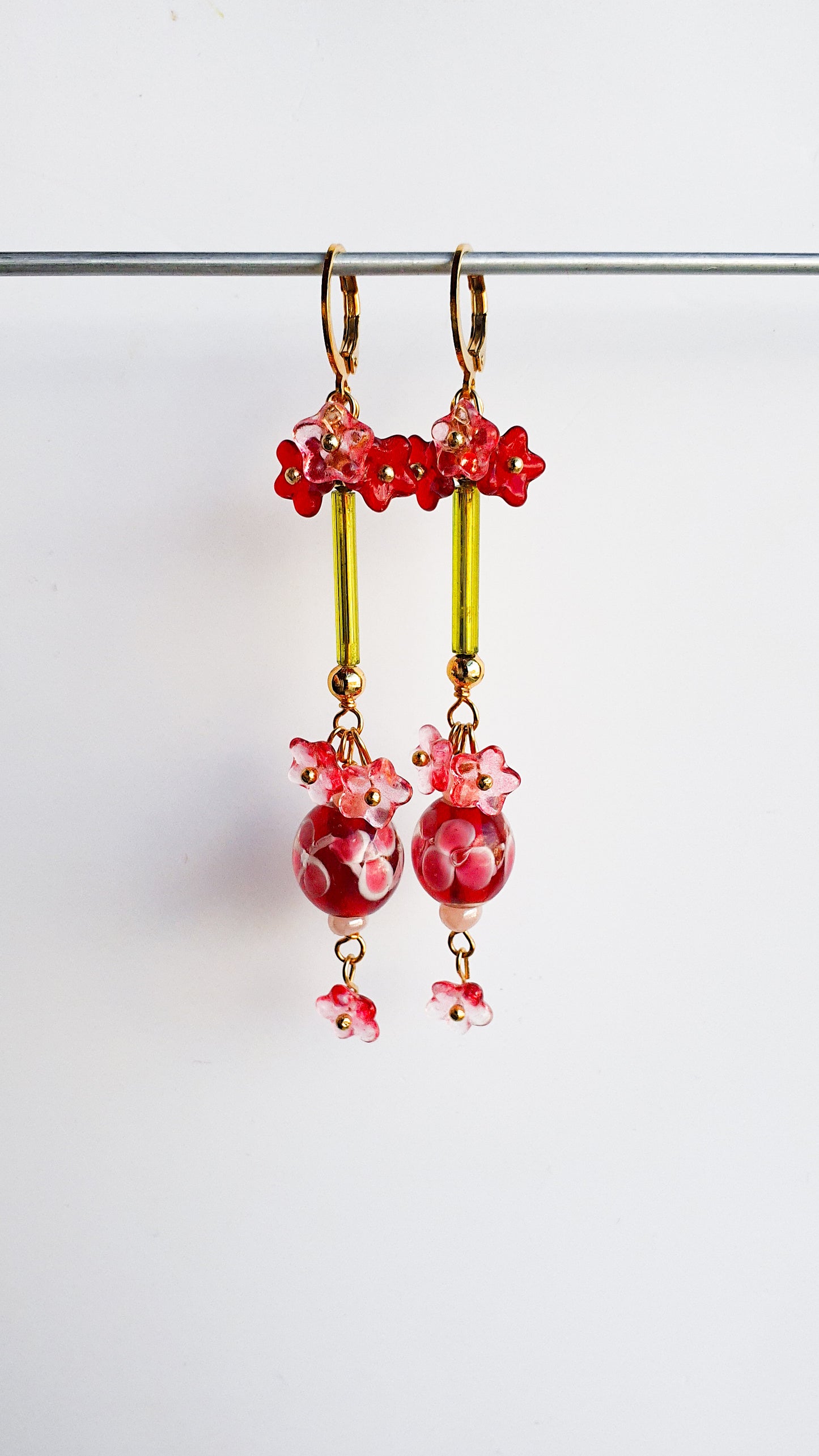 "Effloresce" upcycled earrings